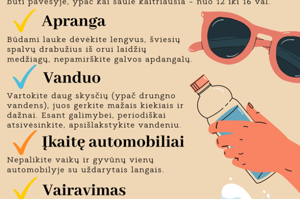 METEOROLOGAI ĮSPĖJA DĖL KAITROS ARTIMIAUSIOMIS PAROMIS