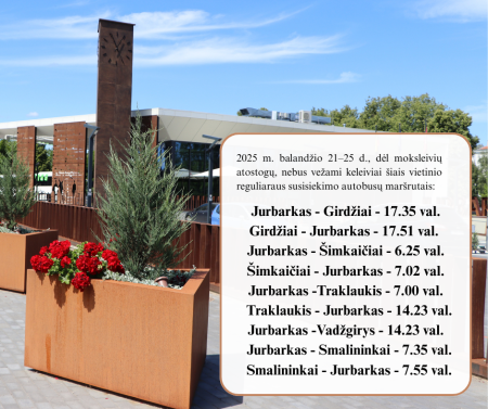 Autobusų stotis su pakeistu autobusų grafiku