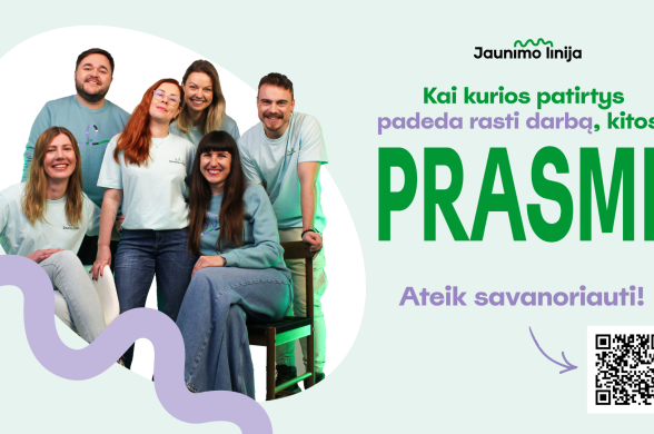 „JAUNIMO LINIJA“ IEŠKO NAUJŲ SAVANORIŲ